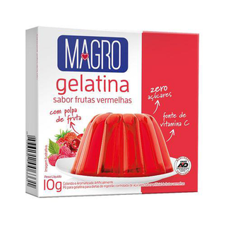 Gelatina Magro Com Sucralose Sabor Frutas Vermelhas 10G