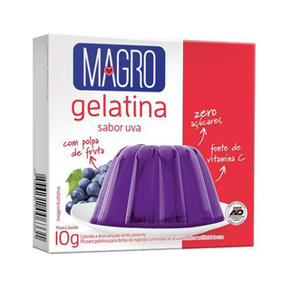 Gelatina Magro Com Sucralose Sabor Uva 10G