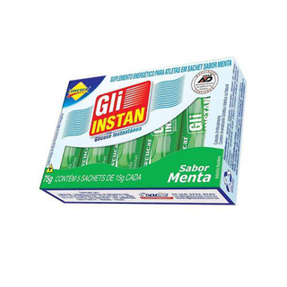 Gli Instan - Bala Líquida Sabor Menta Com Glicose Instantnea C 5 Sachês De 15G Cada