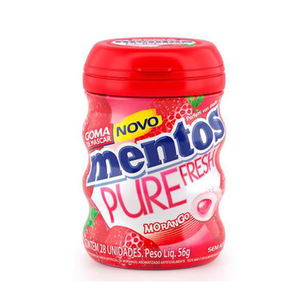 Imagem do produto Goma De Mascar Mentos Morango Garrafa 56G