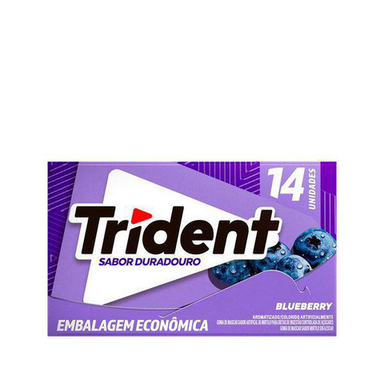 Goma De Mascar Trident Blueberry Zero Açucar 25,2G 14 Unidades