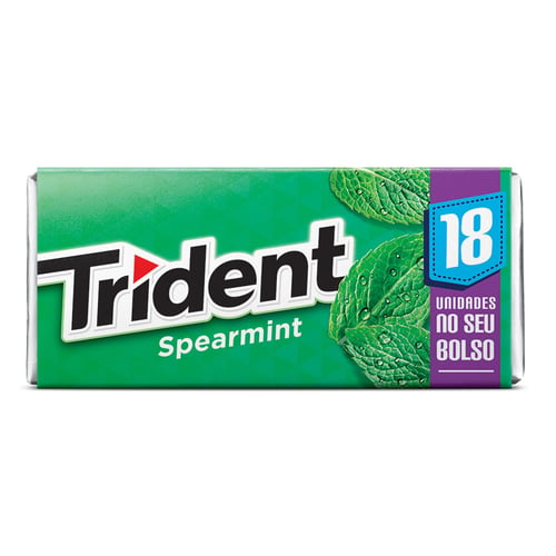 Goma De Mascar Trident Spearmint Com 18 Unidades