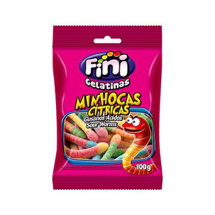 Gomas - Minhocas Citricas 100G