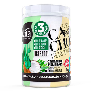 Imagem do produto Gota Cacho Perfeito Creme P/ Pentear Abacate/Argila/Semi Di Lino 1Kg Gota Dourada