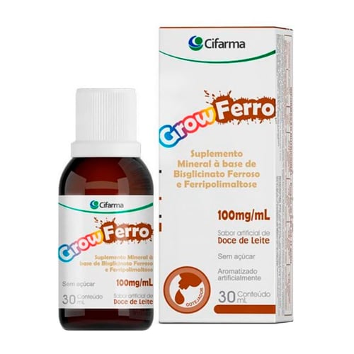 Imagem do produto Grow Ferro Gotas Sabor Doce De Leite 100Mg/Ml 30Ml