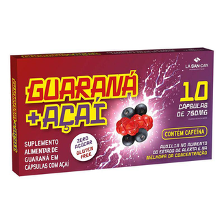 Guarana+Acai Lasanday Com 10 Capsulas 750Mg