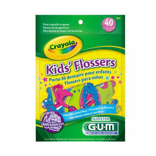 gum fio dental com cabo kids crayola uva 40un ref 896