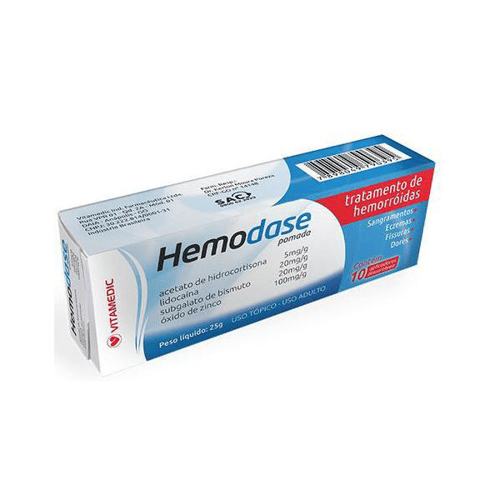 Hemodase Pomada Com 25G + 10 Aplicadores