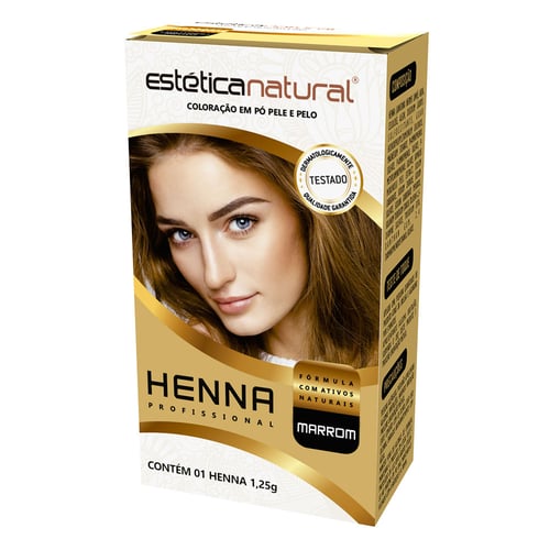 Imagem do produto Henna Profissional Para Sobrancelhas Estética Natural Marrom 1,25G