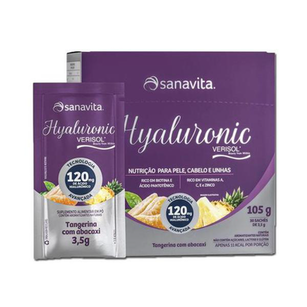 Imagem do produto Hyaluronic Verisol Sanavita Tangerina Com Abacaxi Com 30 Sachês De 3,5G Cada