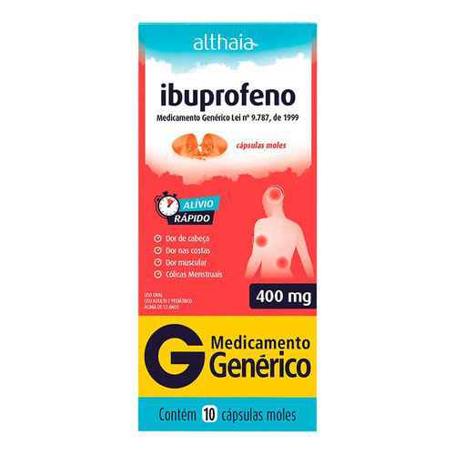 Ibuprofeno - 400Mg 10 Cápsulas Mole Althaia Genérico