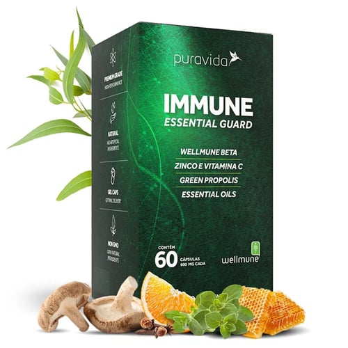 Immune Essential Guard Puravida Com 60 Cápsulas