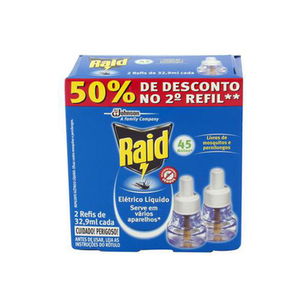 Imagem do produto Inseticida Raid Refil Eletr Liquido 32,9Ml