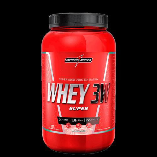 Imagem do produto Integralmedica Super Whey 3W, Morango 907G Integralmedica