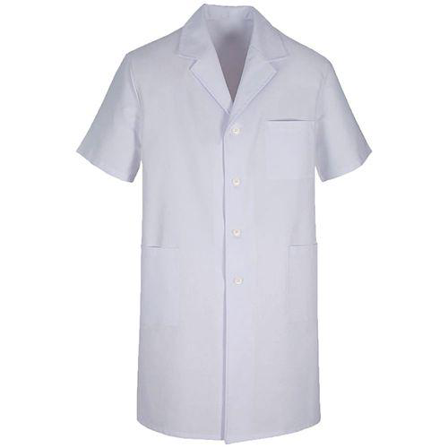 Jaleco Oxford Longo Manga Curta Branco Tamanho Ep Cirurgica Saude