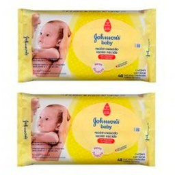 Imagem do produto Johnsons Baby Toalhas Umedecidas Recem Nascido Com 48 Unidades E Frasqueira