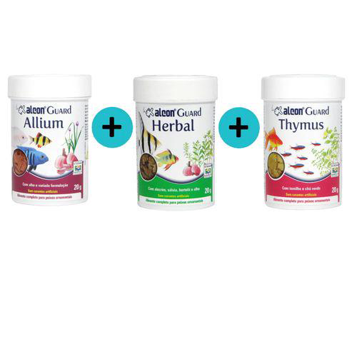 Imagem do produto Kit 1 Ração Guard Thymus 20G + 1 Ração Guard Allium 20G + 1 Ração Guard Herbal 20G Alcon