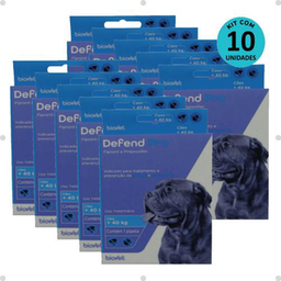 Kit 10 Defend Pro Cães Acima 40Kg Biovet