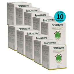 Kit 10 Pancrezyme Suplemento P/ Cães E Gatos 2,8G C/ 30 Sachê Inovet