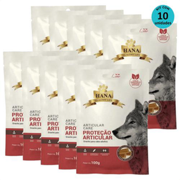 Kit 10 Snacks Hana Healthy Life Articular Care Proteção Articular P/ Cães Adultos 100G