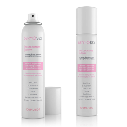 Imagem do produto Kit 2 Desodorante Intimo Feminino Anti Odores E Hidratante 100 Ml/60G Dermodex