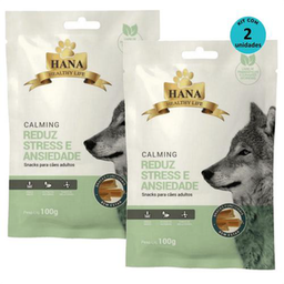 Kit 2 Snacks Hana Healthy Life Calming Reduz Stress E Ansiedade P/ Cães Adultos 100G