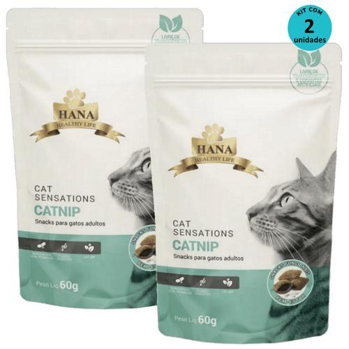 Kit 2 Snacks Hana Healthy Life Cat Sensations P/ Gatos Adultos 60G