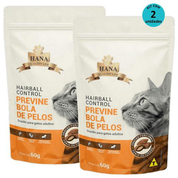 Imagem do produto Kit 2 Snacks Hana Healthy Life Hairball Control P/ Gatos Adultos 60G