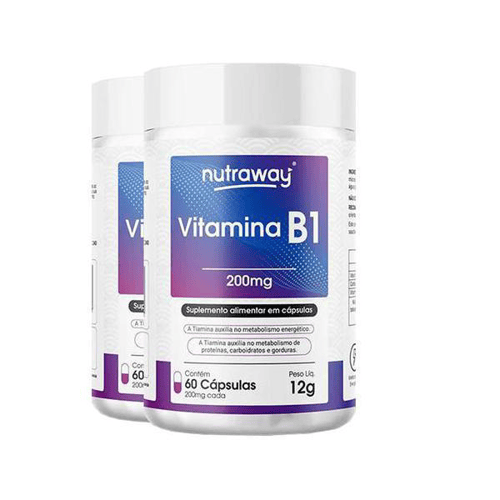 Imagem do produto Kit 2 Vitamina B1 Nutraway 60 Cápsulas