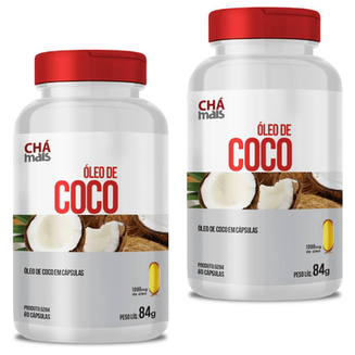 Imagem do produto Kit 2X Óleo De Coco 1000Mg 60 Cápsulas Clinicmais