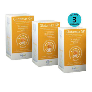 Kit 3 Glutamax Gp Suplemento P/ Animais 80Ml Inovet