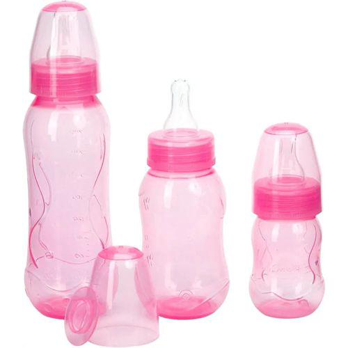 Imagem do produto Kit 3 Mamadeiras Formas 80/150/240Ml Rosa Kitstar