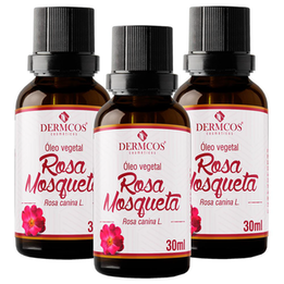 Kit 3 Óleo Vegetal De Rosa Mosqueta 30Ml Dermcos Melcoprol