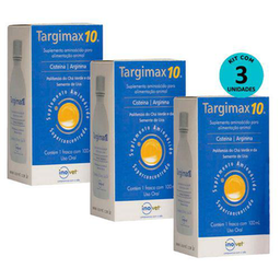 Kit 3 Targimax 10 Suplemento Animal 100Ml Inovet