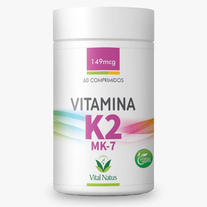 Imagem do produto Kit 3 Vitamina K2 Mk7 Menaquinona 60 Comprimidos Vegano 1 Ao Dia Kit C/ 180 Cps Vital Natus