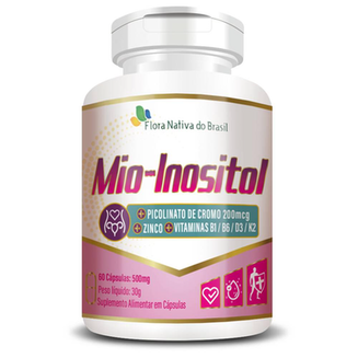 Imagem do produto Kit 3X Mioinositol + Vitaminas 500Mg 60 Cápsulas Flora Nativa