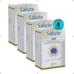 Kit 4 Salute Suplemento Alimentar Para Cães E Gatos C/ 10 Sachês 21,8G Cada Inovet