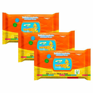 Kit 4 Toalhas Umedecidas Natural Baby Wipes Mae & Filho