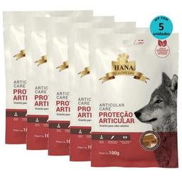 Kit 5 Snacks Hana Healthy Life Articular Care Proteção Articular P/ Cães Adultos 100G