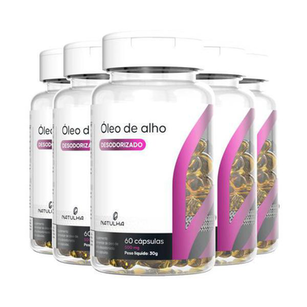 Imagem do produto Kit 5X Óleo De Alho Desodorizado Sem Cheiro 500Mg 60 Cápsulas Natulha