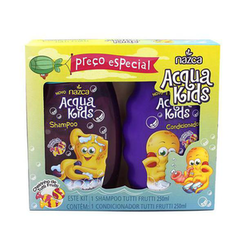 Imagem do produto Kit Acqua Kids Shampoo 250Ml + Condicionador Para Todos Os Tipos De Cabelos Tutti Frutti Vegano Nazca