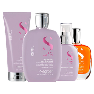 Kit Alfaparf Semi Di Lino Smooth Shampoo E Condicionador E Creme E Óleo