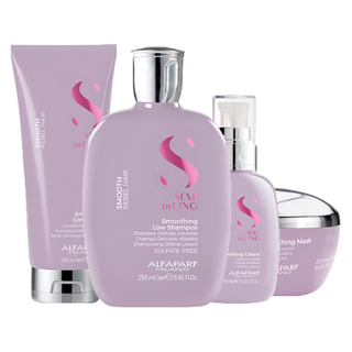 Kit Alfaparf Semi Di Lino Smooth Shampoo E Condicionador E Máscara E Creme