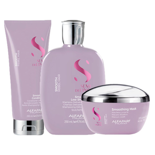 Kit Alfaparf Semi Di Lino Smooth Shampoo E Condicionador E Máscara