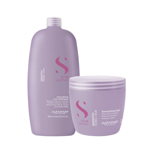 Imagem do produto Kit Alfaparf Semi Di Lino Smooth Smoothing Profissional Shampoo E Máscara