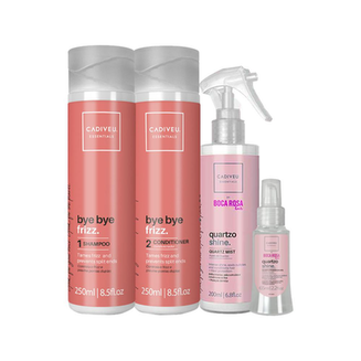 Imagem do produto Kit Cadiveu Essentials Quartzo Shine E Bye Bye Frizz Com Proteína 4 Produtos