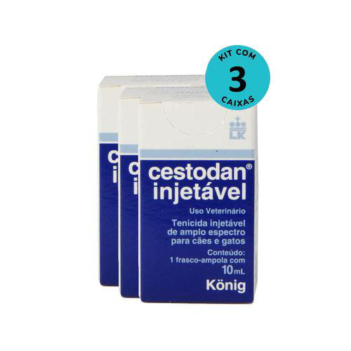 Kit Cestodan Injetável König 10Ml Com 3 Unidades