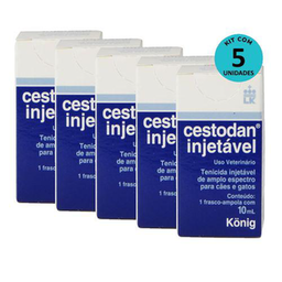 Kit Cestodan Injetável König 10Ml Com 5 Unidades