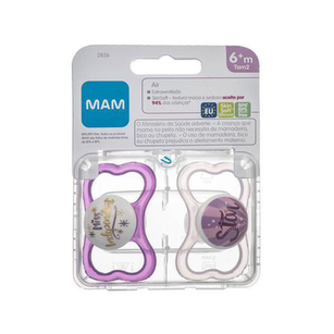 Kit Chupeta Mam Air 6+ Meses Rosa 2 Unidades