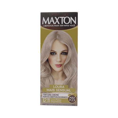 Imagem do produto Kit Coloração Maxton Louro Platina Cinza 12.11 Com 1 Unidade